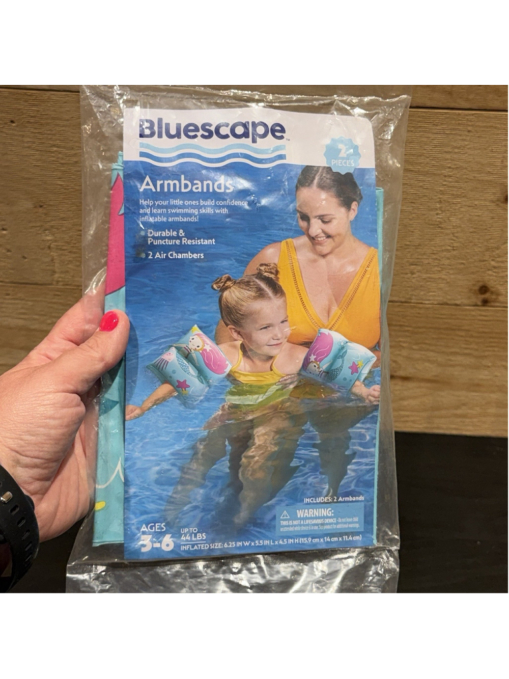Bluescape Mermaid Children Armbands Ages 3-6‎ Up To 44lbs Pool Safety NEW